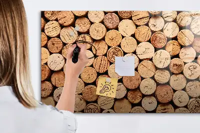 Beschreibbare Magnettafel in Form eines Holzweinkorkens