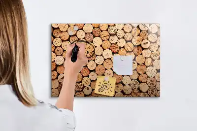 Beschreibbare Magnettafel in Form eines Holzweinkorkens