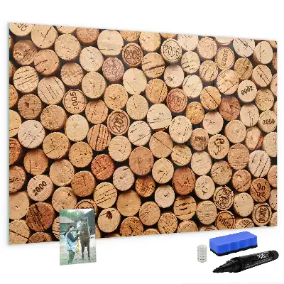Beschreibbare Magnettafel in Form eines Holzweinkorkens