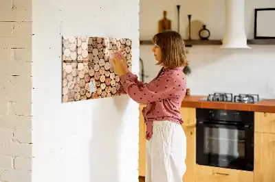 Beschreibbare Magnettafel in Form eines Holzweinkorkens