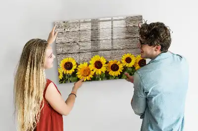 Schreib-Magnettafel mit Sonnenblumen-Motiv
