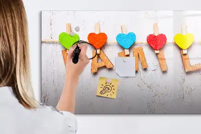 Beschreibbare Magnettafel mit Motiv Text Familie