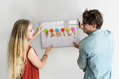 Beschreibbare Magnettafel mit Motiv Text Familie