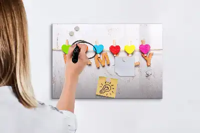 Beschreibbare Magnettafel mit Motiv Text Familie
