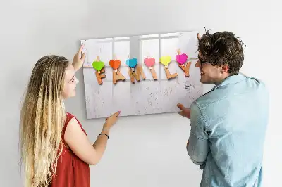 Beschreibbare Magnettafel mit Motiv Text Familie