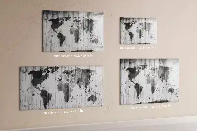 Schreib-Magnettafel Weltkarte aus Holz