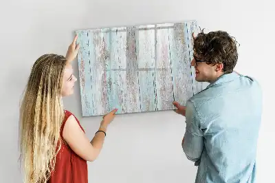 Beschreibbare Magnettafel in Pastellholzoptik