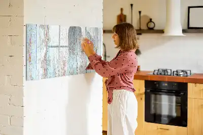 Beschreibbare Magnettafel in Pastellholzoptik