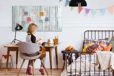 Beschreibbare Magnettafel in Pastellholzoptik