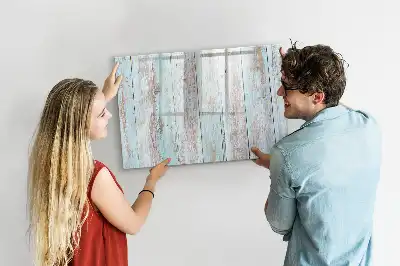 Beschreibbare Magnettafel in Pastellholzoptik