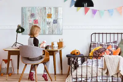 Beschreibbare Magnettafel in Pastellholzoptik