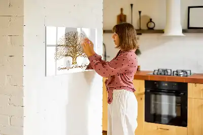 Beschreibbare Magnettafel in Form eines Stammbaums