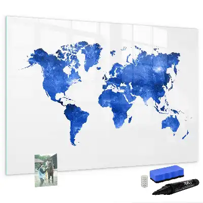 Beschreibbare Magnettafel mit kosmischer Weltkarte