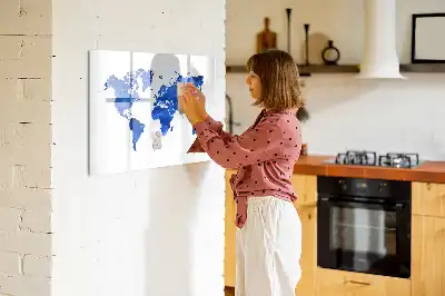 Beschreibbare Magnettafel mit kosmischer Weltkarte