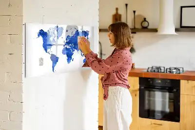 Beschreibbare Magnettafel mit kosmischer Weltkarte