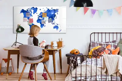 Beschreibbare Magnettafel mit kosmischer Weltkarte