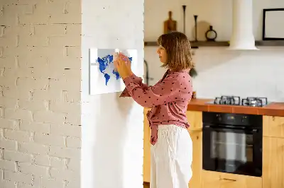 Beschreibbare Magnettafel mit kosmischer Weltkarte