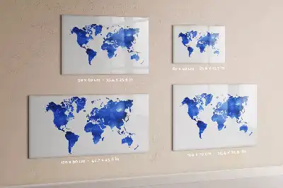 Beschreibbare Magnettafel mit kosmischer Weltkarte