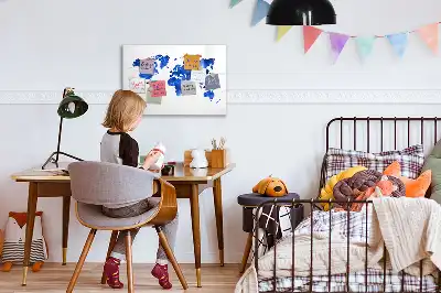 Beschreibbare Magnettafel mit kosmischer Weltkarte