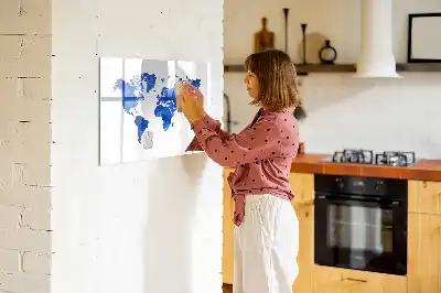 Beschreibbare Magnettafel mit kosmischer Weltkarte