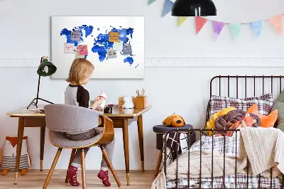Beschreibbare Magnettafel mit kosmischer Weltkarte