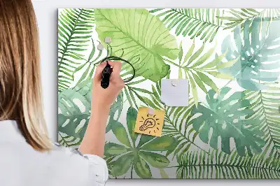 Schreib-Magnettafel mit Motiv Exotische Blätter