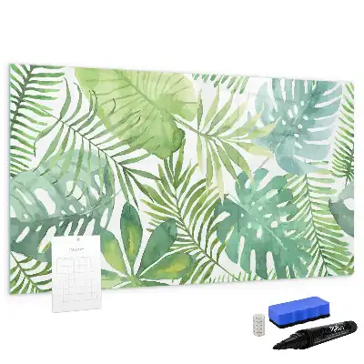 Schreib-Magnettafel mit Motiv Exotische Blätter