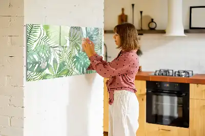 Schreib-Magnettafel mit Motiv Exotische Blätter