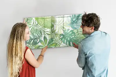 Schreib-Magnettafel mit Motiv Exotische Blätter