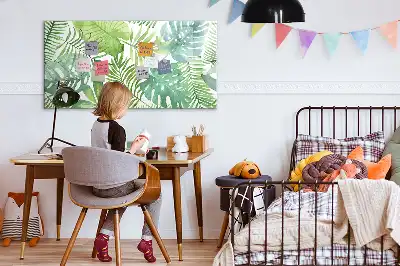 Schreib-Magnettafel mit Motiv Exotische Blätter