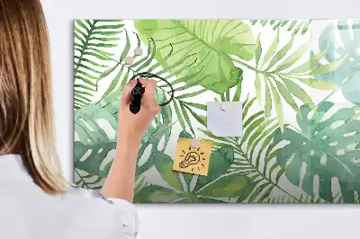 Schreib-Magnettafel mit Motiv Exotische Blätter
