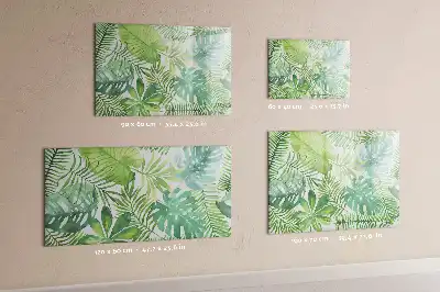 Schreib-Magnettafel mit Motiv Exotische Blätter