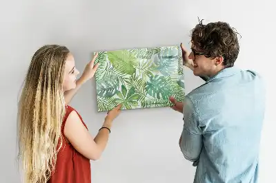 Schreib-Magnettafel mit Motiv Exotische Blätter