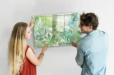Schreib-Magnettafel mit Motiv Exotische Blätter