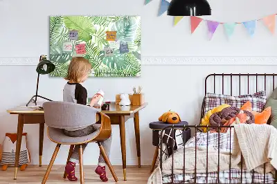Schreib-Magnettafel mit Motiv Exotische Blätter