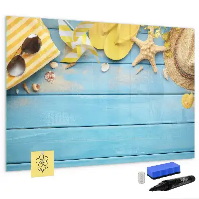 Magnettafel zum Schreiben als Strandzubehör