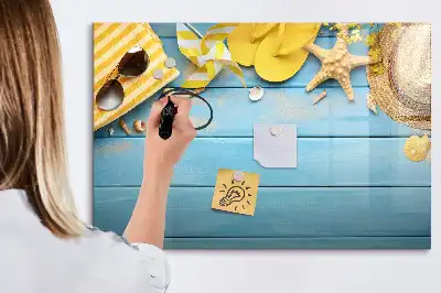 Magnettafel zum Schreiben als Strandzubehör