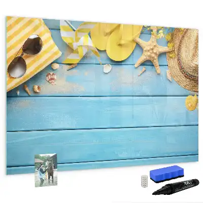 Magnettafel zum Schreiben als Strandzubehör