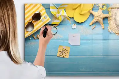 Magnettafel zum Schreiben als Strandzubehör