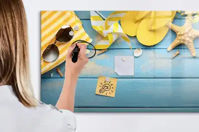 Magnettafel zum Schreiben als Strandzubehör