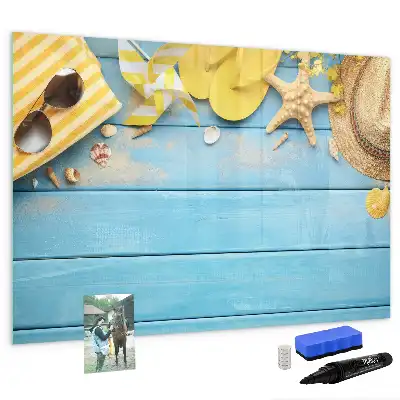 Magnettafel zum Schreiben als Strandzubehör