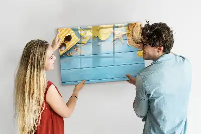 Magnettafel zum Schreiben als Strandzubehör