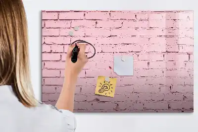 Beschreibbare Magnettafel im Design Ziegelwand