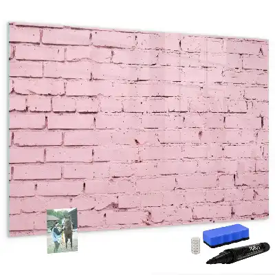 Beschreibbare Magnettafel im Design Ziegelwand