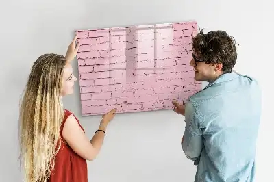 Beschreibbare Magnettafel im Design Ziegelwand