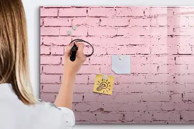 Beschreibbare Magnettafel im Design Ziegelwand