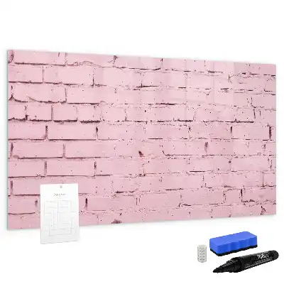 Beschreibbare Magnettafel im Design Ziegelwand