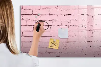 Beschreibbare Magnettafel im Design Ziegelwand