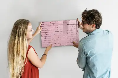 Beschreibbare Magnettafel im Design Ziegelwand