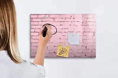 Beschreibbare Magnettafel im Design Ziegelwand